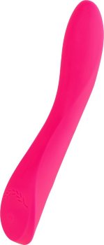 Розовый нереалистичный вибратор JOS Twig - 20,5 см.