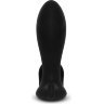 Черный анальный стимулятор с расширением и вибрацией Expand Plug - 10,5 см.