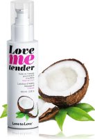 Съедобное согревающее массажное масло Love Me Tender Cocos с ароматом кокоса - 100 мл.