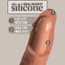 Кофейный фаллоимитатор 6 Silicone Dual Density Cock - 17 см.