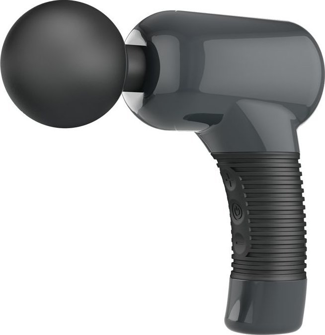 Темно-серый клиторальный вибромассажер Magic Gun - 19,9 см.