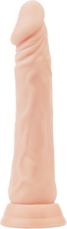 Телесный фаллоимитатор реалистичной формы с присоской - 17,5 см.