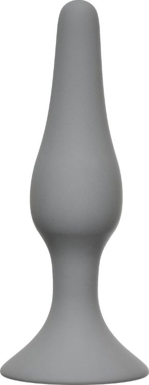 Серая анальная пробка Slim Anal Plug XL - 15,5 см.