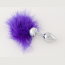 Малая анальная втулка с фиолетовой опушкой - 7 см.  Цена 1 755 руб. - Малая анальная втулка с фиолетовой опушкой - 7 см.