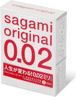 Ультратонкие презервативы Sagami Original 0.02 - 3 шт.