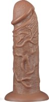 Коричневый фаллоимитатор Cubby dildo - 26,6 см.