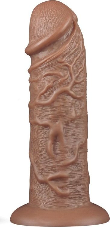 Коричневый фаллоимитатор Cubby dildo - 26,6 см.