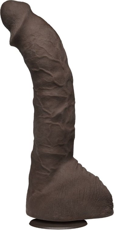 Коричневый фаллоимитатор-гигант Prince Yahshua ULTRASKYN 10.5” Cock with Removable Vac-U-Lock Suction Cup - 27,4 см.