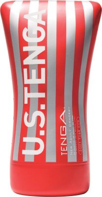 Мастурбатор Soft Tube CUP U.S. Длина: 18.1 см. Мастурбатор Tenga Ultra Size Soft Tube, выполненный в форме тюбика, предназначен для мужчин с мужскими достоинствами размера Plus. Если и ваш пенис отличается внушительными габаритами, эта сексуальная игрушка с готовностью примет его до самого основания! Внутри скрыт тугой тоннель с рёбрышками различной толщины, расположенными как горизонтально, так и под углом. В плену этих интимных объятий вы, бесспорно, испытаете далеко не один бурный оргазм. Отверстие сверху служит воздушным клапаном. Прикрыв его пальцем во время фаллостимуляции, вы насладитесь эффектом засасывания – оххх, как волшебно. Страна: Япония. Материал: термопластичный эластомер (TPE).