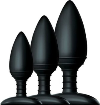 Набор из 3 черных анальных втулок NEXUS BUTT PLUG TRIO SET