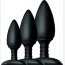 Набор из 3 черных анальных втулок NEXUS BUTT PLUG TRIO SET - Набор из 3 черных анальных втулок NEXUS BUTT PLUG TRIO SET
