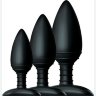 Набор из 3 черных анальных втулок NEXUS BUTT PLUG TRIO SET