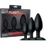 Набор из 3 черных анальных втулок NEXUS BUTT PLUG TRIO SET - Набор из 3 черных анальных втулок NEXUS BUTT PLUG TRIO SET