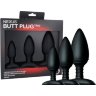 Набор из 3 черных анальных втулок NEXUS BUTT PLUG TRIO SET