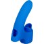 Синяя вибронасадка на палец с подвижным язычком Flick It  Цена 11 378 руб. - Синяя вибронасадка на палец с подвижным язычком Flick It