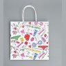 Подарочный крафтовый пакет«18» - 22×22×11 см.