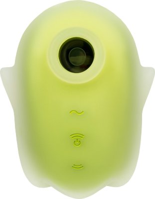 Желтый люминесцентный вакуум-волновой стимулятор клитора Glowing Ghost Длина: 8.4 см. Хочешь добавить перчинки в интимную игру? Glowing Ghost от Satisfyer – это не просто секс-игрушка, это милый и забавный призрак, который станет твоим новым лучшим другом в мире удовольствий. Клиторальный вакуумно-волновой стимулятор с вибрацией обещает доставить вам волны экстаза. Технология Air Pulse использует вакуумные волны для бесконтактной стимуляции клитора, обеспечивая интенсивные и волнующие ощущения. С 11 уровнями интенсивности и 12 программами вибрации, вы сами выбираете силу и ритм стимуляции, настроив их под свои предпочтения. Эргономичный дизайн стимулятора удобно ложится в вашу руку. Шелковистое силиконовое покрытие – фирменный знак Satisfyer. Безопасный медицинский силикон приятен на ощупь и адаптируется к температуре вашего тела. Благодаря флуоресцентному силиконовому слою этот стимулятор светится в темноте, поэтому он точно не затеряется под простынями.... Glowing Ghost имеет уровень влагозащиты IPX7 – можно погружать под воду до 30 минут. Перезаряжается с помощью магнитного USB-кабеля, что обеспечивает удобство использования и долговечность. Для максимального удовольствия и сохранения материала в отличном состоянии рекомендуем использовать качественную смазку на водной основе. После использования легко очистить игрушку теплой водой со специальными бактерицидными спреями для интимных товаров. Страна: Германия. Материал: силикон. Батарейки: встроенный аккумулятор.