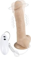 Телесный вибратор-ротатор на присоске Cesar Vibrator Rotator - 17,5 см.