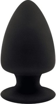 Черная анальная втулка Premium Silicone Plug XS - 8 см.