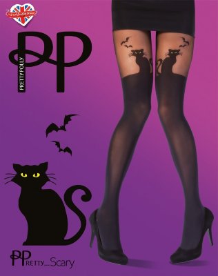 Колготки с имитацией чулок Halloween Cat Tights  Цена 3 070 руб. Женственные колготки со швом и имитацией чулок. Страна: Китай. Материал: 90% нейлон, 10% эластан.