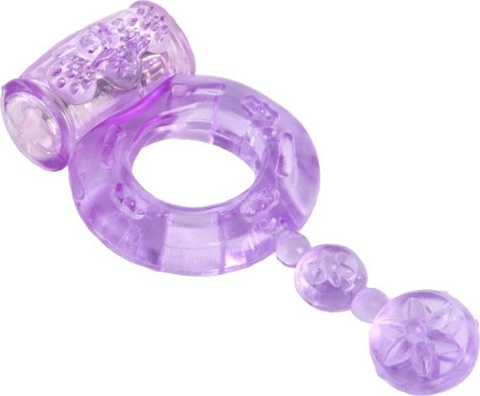 Фиолетовое эрекционное кольцо с вибратором