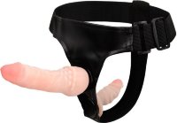 Поясной фаллос на трусиках с вагинальной пробкой Female Harness Ultra - 16,5 см.
