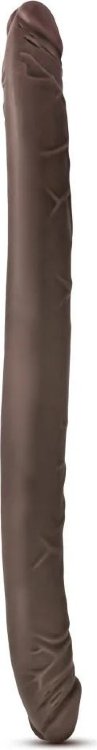 Коричневый двусторонний фаллоимитатор Chocolate 16-Inch Long Dildo - 41,5 см.