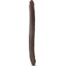 Коричневый двусторонний фаллоимитатор Chocolate 16-Inch Long Dildo - 41,5 см.