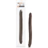 Коричневый двусторонний фаллоимитатор Chocolate 16-Inch Long Dildo - 41,5 см.