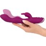 Фиолетовый вибратор A G-Spot Rabbit Vibrator для стимуляции зон G и A - 23,6 см.