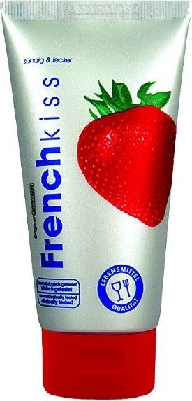 Съедобный лубрикант Frenchkiss с ароматом клубники - 75 мл.