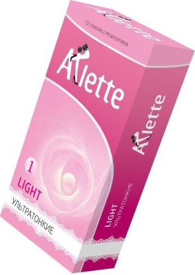 Ультратонкие презервативы Arlette Light - 12 шт.  Цена 1 081 руб. Длина: 18.5 см. Ультратонкие презервативы Arlette Light по достоинству оценят любители близости и естественных ощущений. Толщина их стенок составляет всего 0,05 мм и в полной мере передает весь спектр впечатлений. Arlette Light не сжимают пенис и не стесняют движения. Высокое качество латекса строго контролируется и гарантирует надежную защиту обоим партнерам. Приятный аромат тутти-фрутти задает игривое настроение и не раздражает химическими запахами. В упаковке - 12 шт. Толщина стенки - 0,05 мм. Ширина - 52 мм. Страна: Китай. Материал: латекс. Объем: 12 шт.