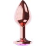 Пробка цвета розового золота с лиловым кристаллом Diamond Quartz Shine L - 8,3 см.