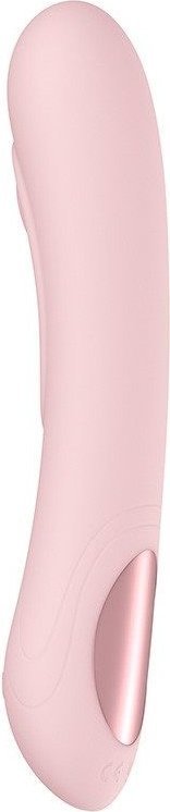 Нежно-розовый интерактивный вибратор Pearl3 - 20 см.