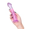 Фиолетовый фаллоимитатор Jelly Dildo M - 18 см.