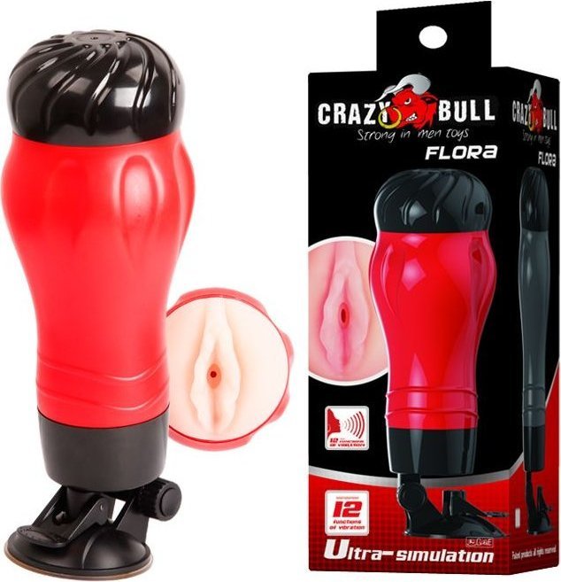 Мастурбатор-вагина в тубе FLORA с вибрацией