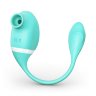 Мятный вакуумный вибростимулятор Tadpole Vibrating Dual Stimulation с виброхвостиком