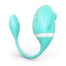 Мятный вакуумный вибростимулятор Tadpole Vibrating Dual Stimulation с виброхвостиком