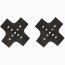 Черные пэстисы-кресты с клепками  Цена 1 244 руб. - Черные пэстисы-кресты с клепками