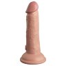 Телесный фаллоимитатор 6 Silicone Dual Density Cock - 17 см.