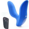 Синий вибромассажер простаты 3,5’’ Remote Control Curve P-spot Massager - 12 см.