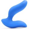 Синий вибромассажер простаты 3,5’’ Remote Control Curve P-spot Massager - 12 см.