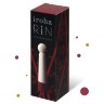 Бежевый вибратор с шаровидной мягкой головкой IROHA Rin Akane - 14,8 см.