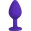Фиолетовая анальная пробка с радужным кристаллом - 9 см.  Цена 1 259 руб. - Фиолетовая анальная пробка с радужным кристаллом - 9 см.