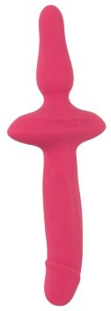 Розовый двусторонний вибратор 2in1 Vibrator Butt Plug