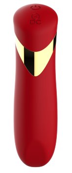 Красный силиконовый мини-вибратор - 13,7 см.