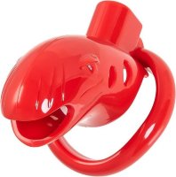 Красный мужской пояс верности из пластика