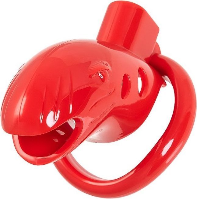 Красный мужской пояс верности из пластика