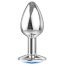 Малая серебристая анальная пробка Diamond Light blue Sparkle Small с голубым кристаллом - 7 см. - Малая серебристая анальная пробка Diamond Light blue Sparkle Small с голубым кристаллом - 7 см.