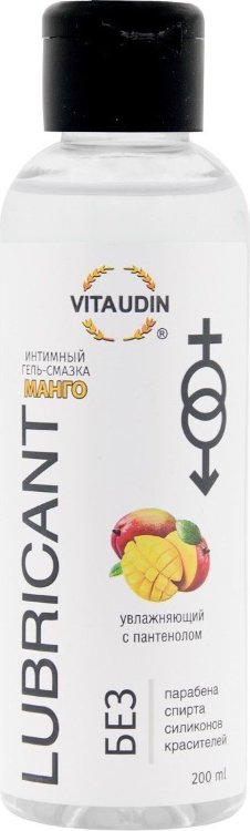 Интимный гель-смазка на водной основе VITA UDIN с ароматом манго - 200 мл.